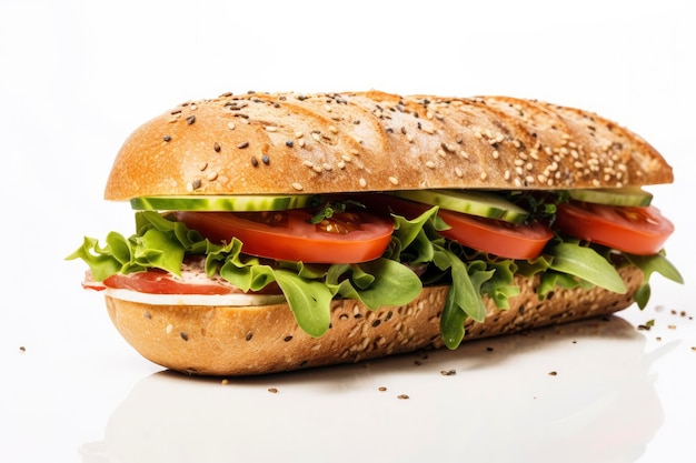  ⁇ 색 배경 에 고립 된 맛있는 샌드위치