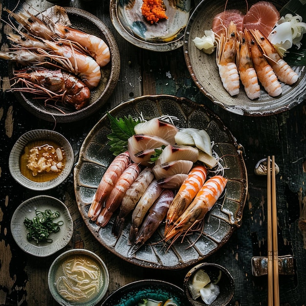 A Gourmet Sashimi Platter