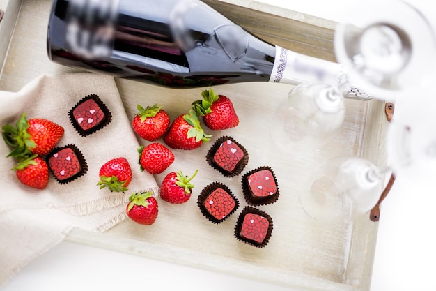 Gourmet Strawberries and champaigne chocolate truffles.