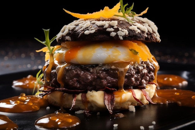 Foto tentazione del hamburger al tartufo gourmet
