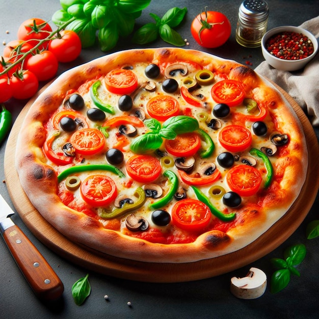 Gourmet Veggie Pizza Delight