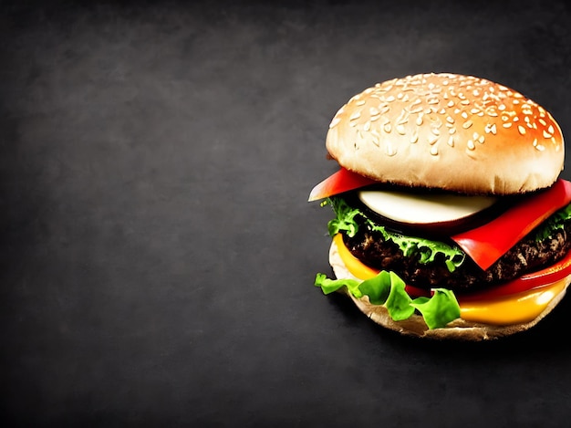 Gourmet verse heerlijke zelfgemaakte hamburger gegrilde gourmet hamburger Amerikaanse keuken Fast food