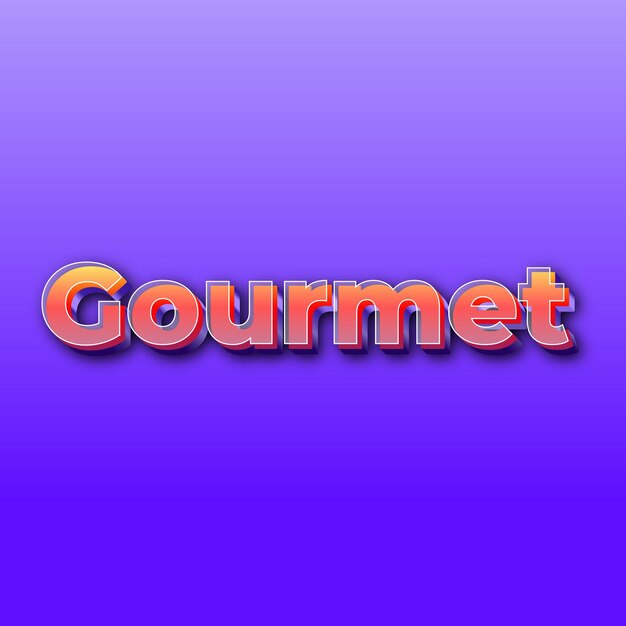 GourmetText effect JPG gradiënt paarse achtergrondkaartfoto