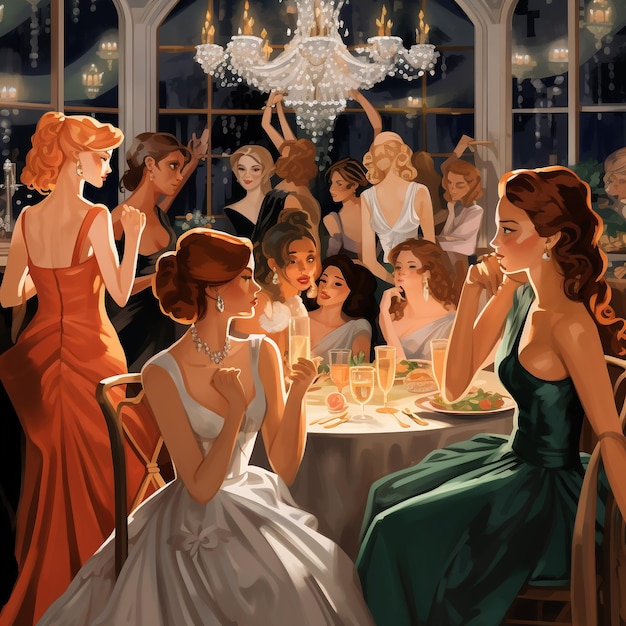 The Gown Party Illustrated