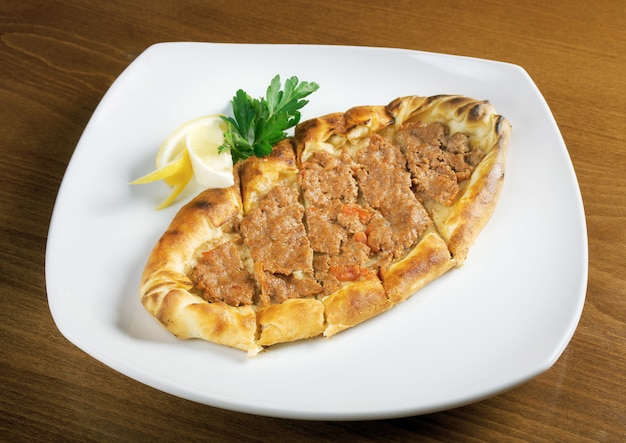 Gozleme bread with meat.