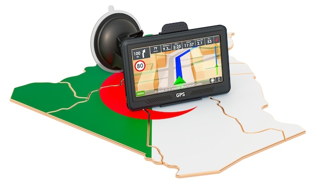 GPS navigation in Algeria 3D rendering