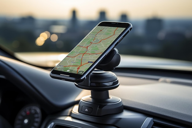 GPS навигатор в автомобиле GPS навигационная система в автомобиле