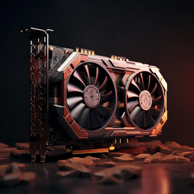 Gpu на темном фоне генеративный ИИ