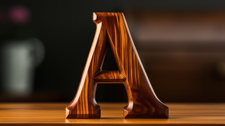 Foto graan alfabet letters hout