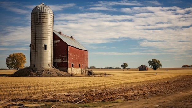 Foto graanboerderij silo