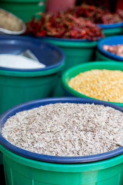 Graanvoer op de markt