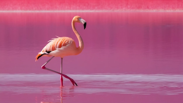 The grace and beauty of the flamingo