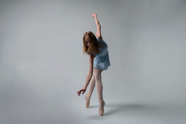 grace and charm of a ballerinas dance in a photo Studio