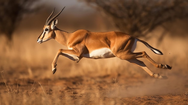 Graceful and agile gazelle AI generated