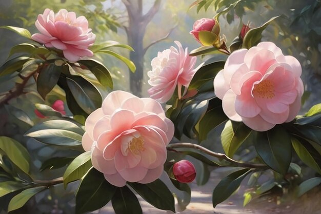 Graceful Camellia Dance