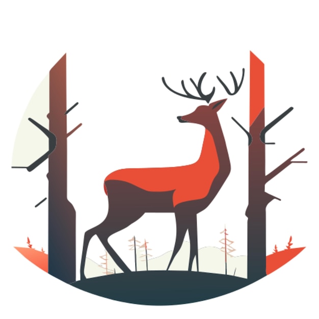 Graceful Deer in a Serene Forest