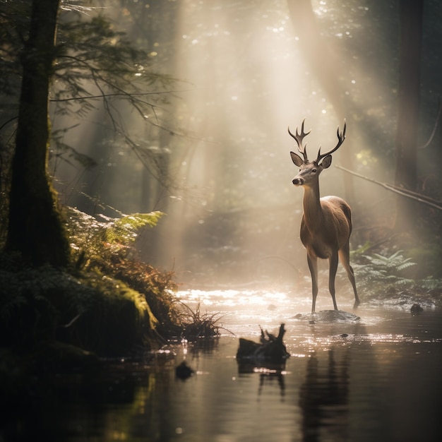 Photo graceful deer