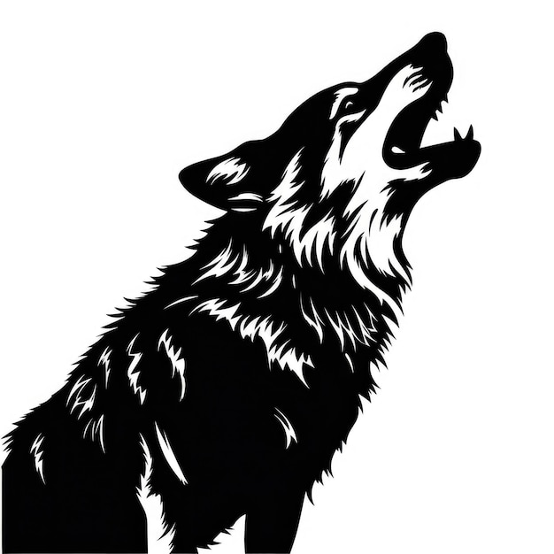 Premium AI Image | Graceful Yet Fierce Captivating Wolf Silhouette in ...