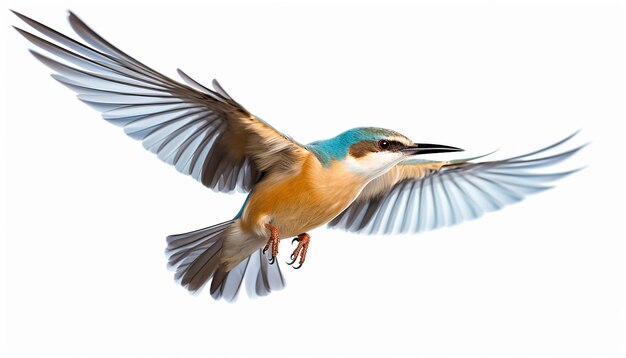 Photo graceful flight isolated bird