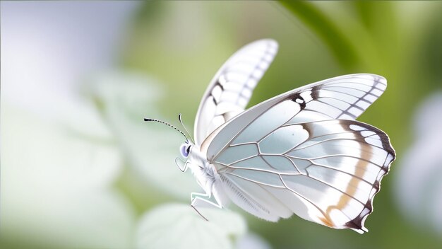 The Graceful Flight of a White Small Butterfly