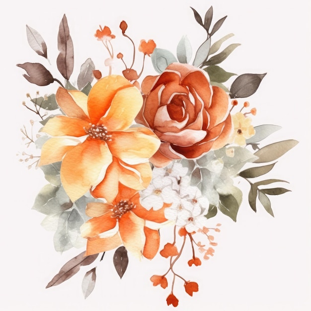 Graceful flower illustration for creative projects