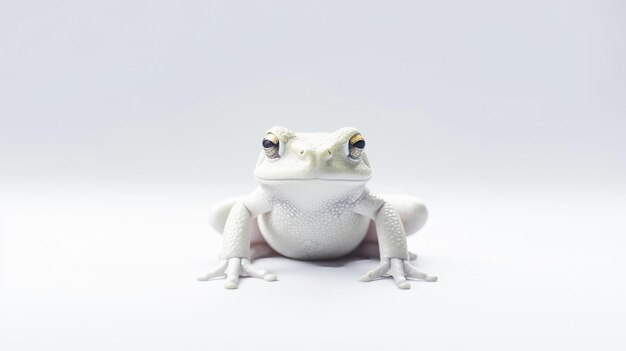 Photo graceful frog in simplicity ai generated