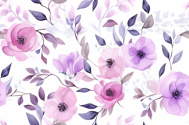 우아한 가자니아 수채화 꽃 패턴 봄의 화려함 수채화 원활한 꽃 무늬