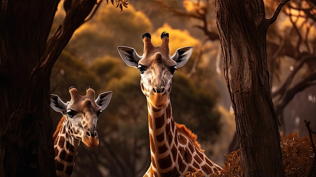 Изящные жирафы грациозно сгрызают листья с самых высоких деревьев африканских равнин.