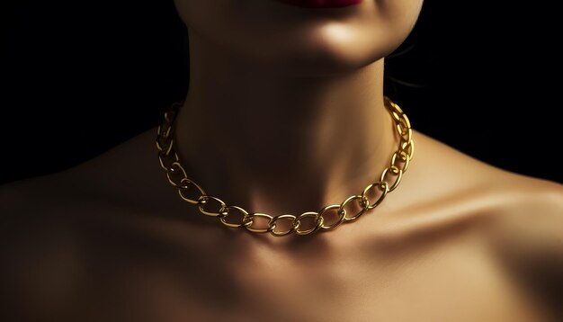 Graceful neck with gold decoration