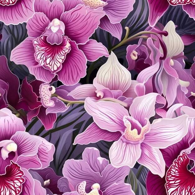 Graceful Orchid Bloom Floral Background