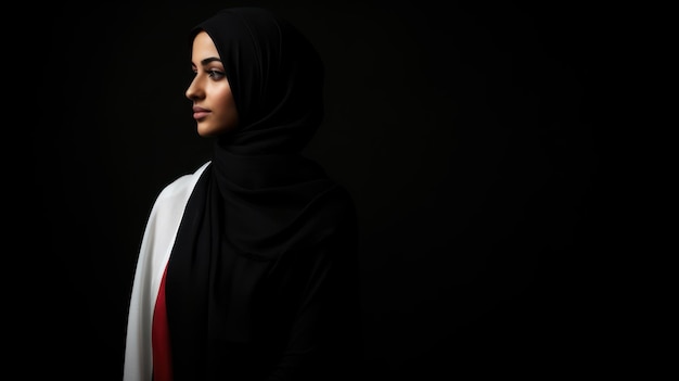 Graceful Palestinian Woman in Traditional Hijab