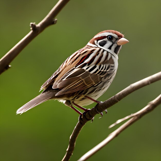 Photo graceful sparrow illustration