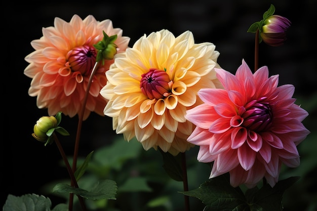 Graceful Water Lily Dahlias Stunning Dahlias Resembling Water Lily Blossoms