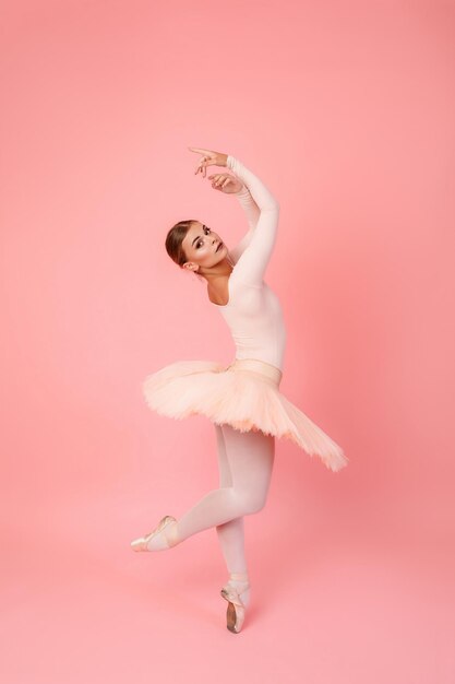 Graceful woman in ballet outfit