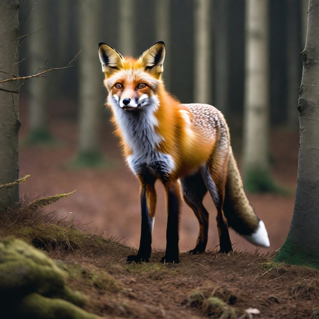 Graceful Young Red Fox in Natural Splendor