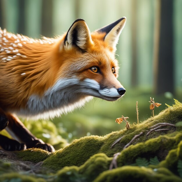 Graceful Young Red Fox in Natural Splendor