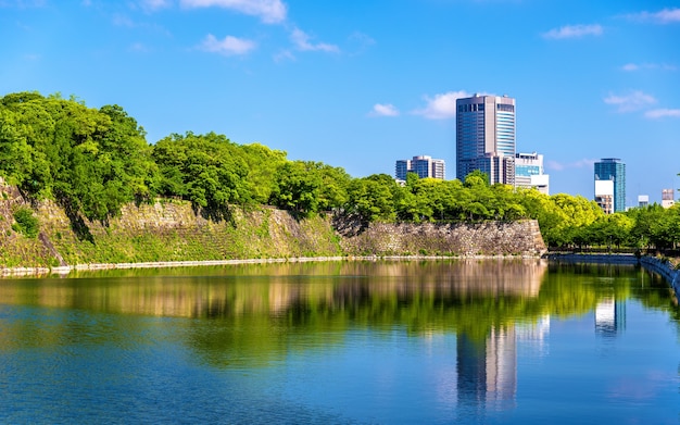 Gracht van Osaka Castle in Osaka, Japan