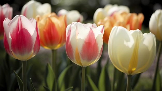 Gracieuze elegantie lelie bloeiende tulpen Tulpenvorm met lelie-achtige schoonheid