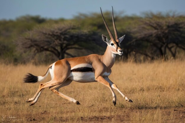 Gracieuze Impala in het midden van de savanne