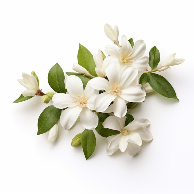 Gracieuze witte magnolia's op een witte achtergrond met tastbare textuur