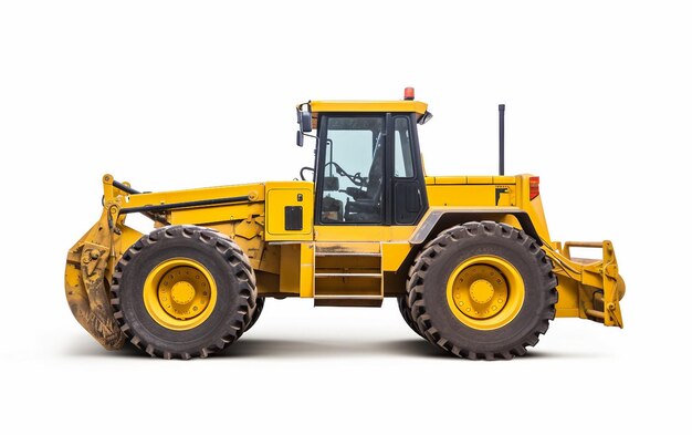 Grader Elegance on White Background