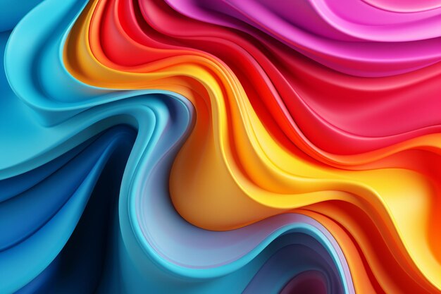 Gradient 3d fluid background