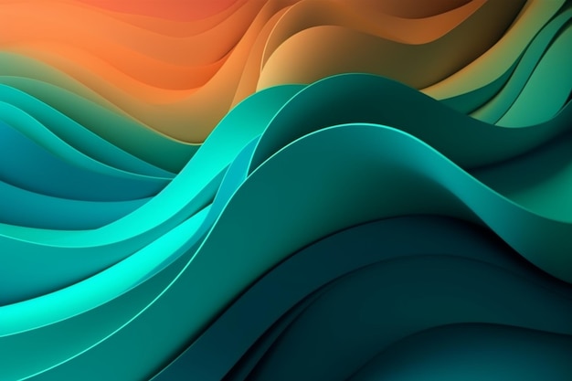 Gradient 3d folds background