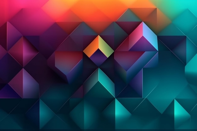 Gradient 3d geometric background