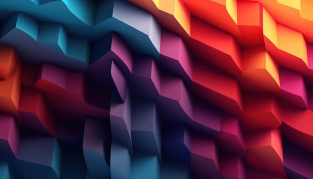 Gradient 3d geometric background