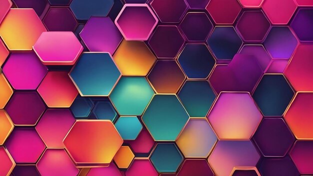 Gradient abstract background with hexagonal pattern illustration for your graphic design