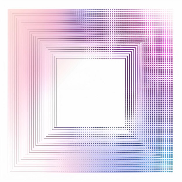 Photo gradient abstract dotted square frame