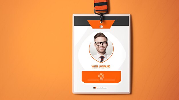 Foto gradiënt abstract id card vector design template