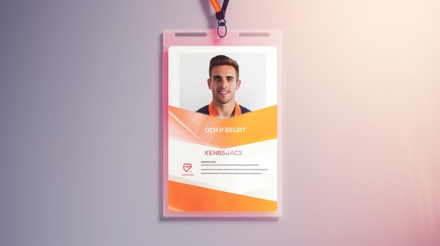 Foto gradient abstract id card vector design template (template di progettazione vettoriale della scheda di identificazione)