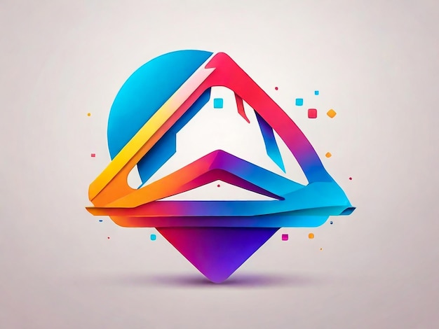 Gradiënt abstracte technologie bedrijf logo